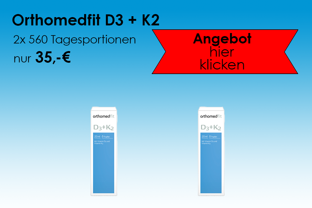 2x Orthomedfit D₃ + K₂, 560 Tagesportionen