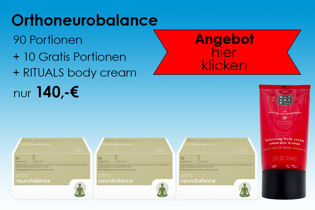 Orthoneurobalance Trinkfläschchen, 90 Portionen + 10 Gratis Portionen + RITUALS body cream