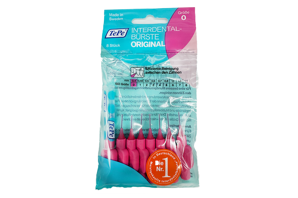 TePe Zahnzwischenraumbürsten pink 0,4 mm; 8 Stück