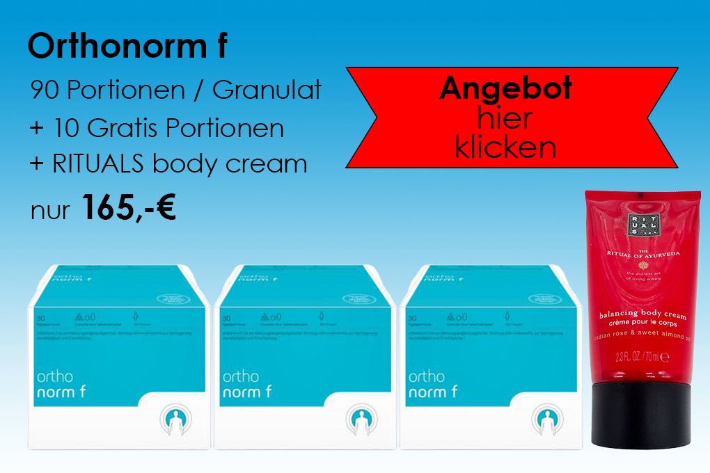 Orthonorm f Granulat, 90 Portionen + 10 Gratis Portionen + RITUALS body cream